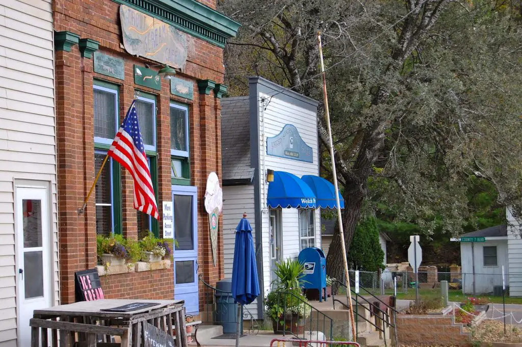 Post office in a small town in Wisconsin