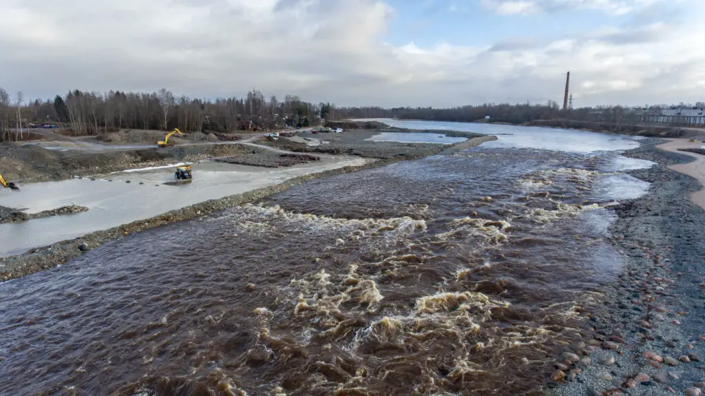 Pärnu River in Estonia after removal of Sindi Dam