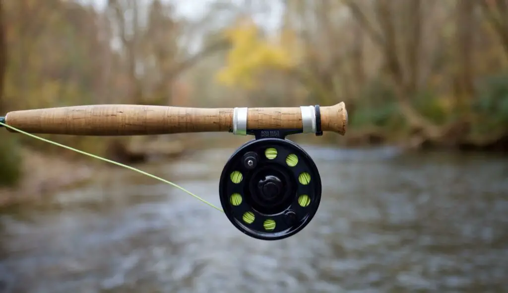 A fly rood with a fly reel