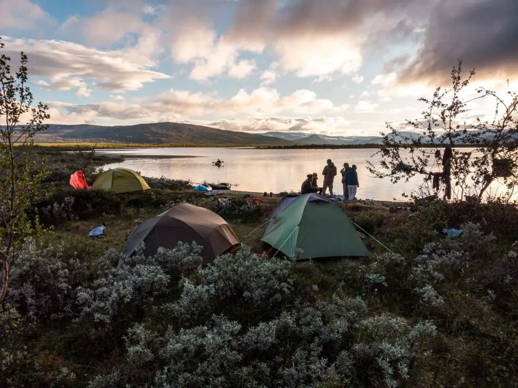 Lake in Northern Scandinavia Finnmark Fishing