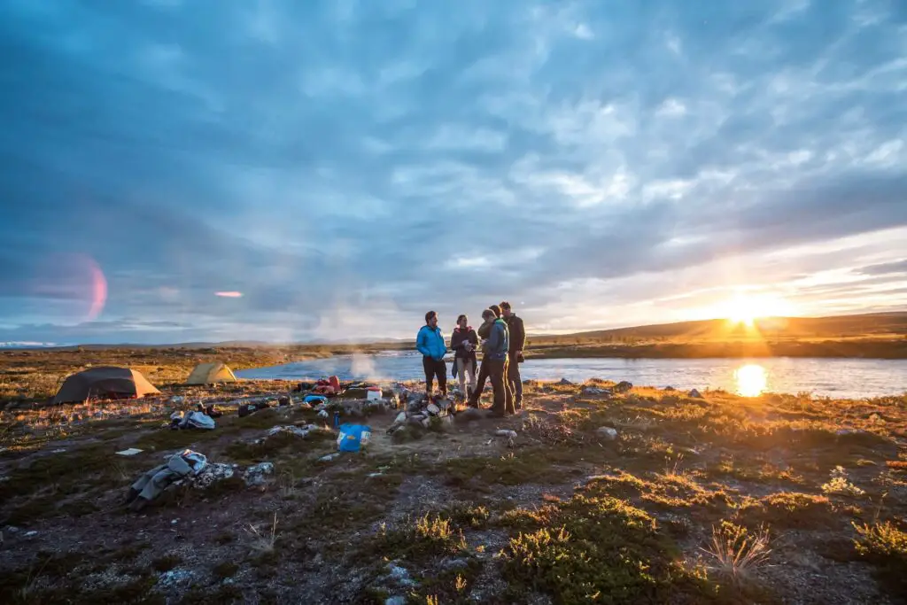 Beautiful Sunset while Fishing Finnmark