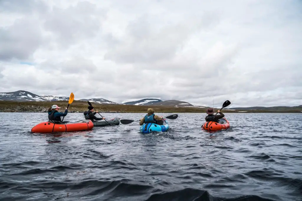 Floating around in a river fishing finnmark