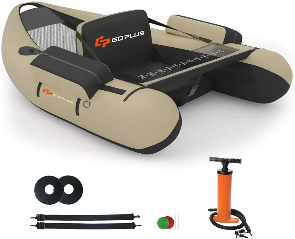 Goplus Inflatable Fishing Float Tube Belly Boat