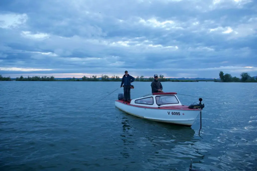 Claus Elmenreich fly fishing the Lake Constance