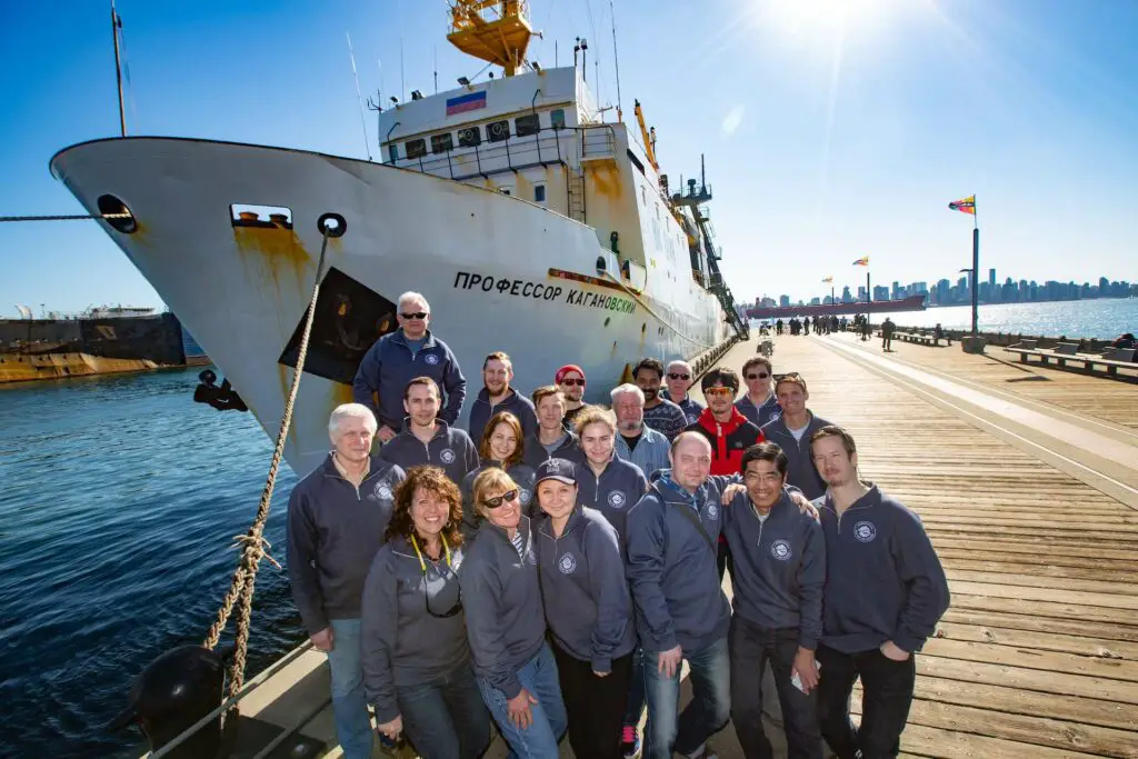 The 2019 Gulf of Alaska Expedition Scientific Team from Canada, Japan, the Republic of Korea, the Russian Federation, and the United States upon the successful completion of the International Gulf of Alaska Expedition in Vancouver, BC, Canada, February 16–March 18, 2019