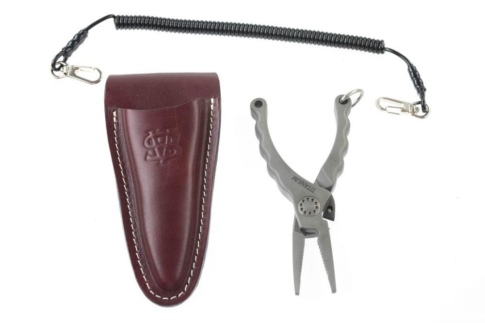 Van Staal 6" Titanium Fishing Pliers with Leather Sheath 