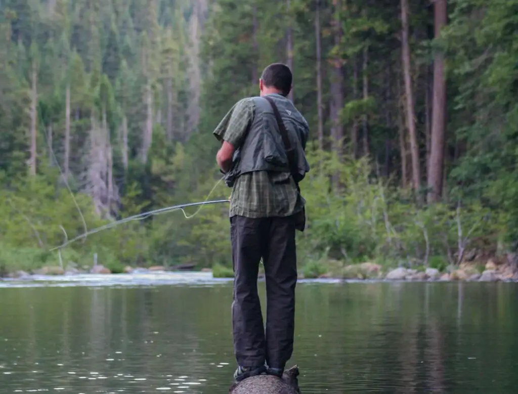 Fly Fisherman wearing Fishing Pants