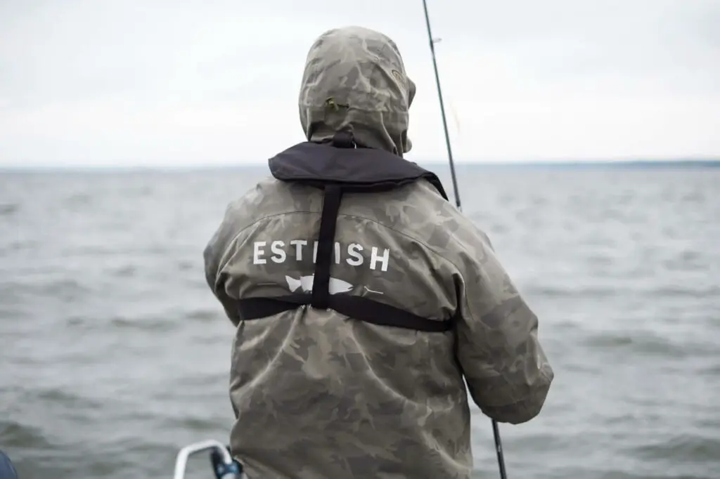 Fly fisherman fishing the Baltic Sea