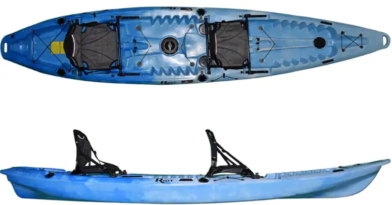 Riot Escape Duo Deluxe Sit-on-Top Kayak with Paddle