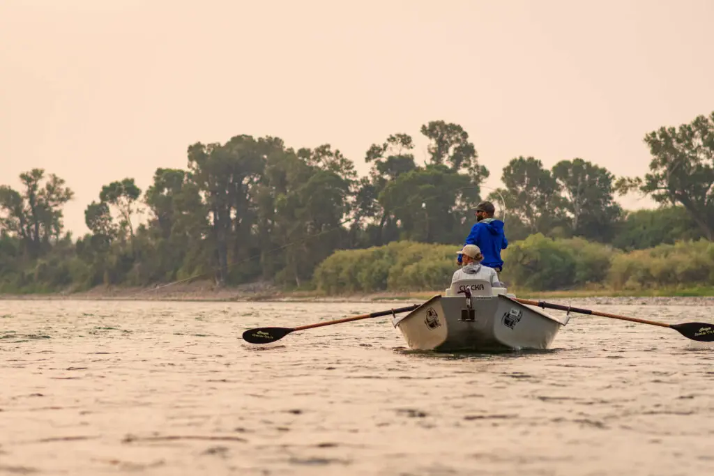 Fly fishing in Montana during a summer hatch