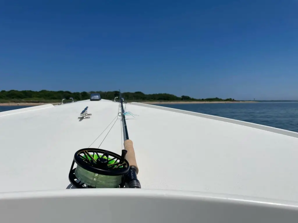 Saltwater Fly Rod on Boat