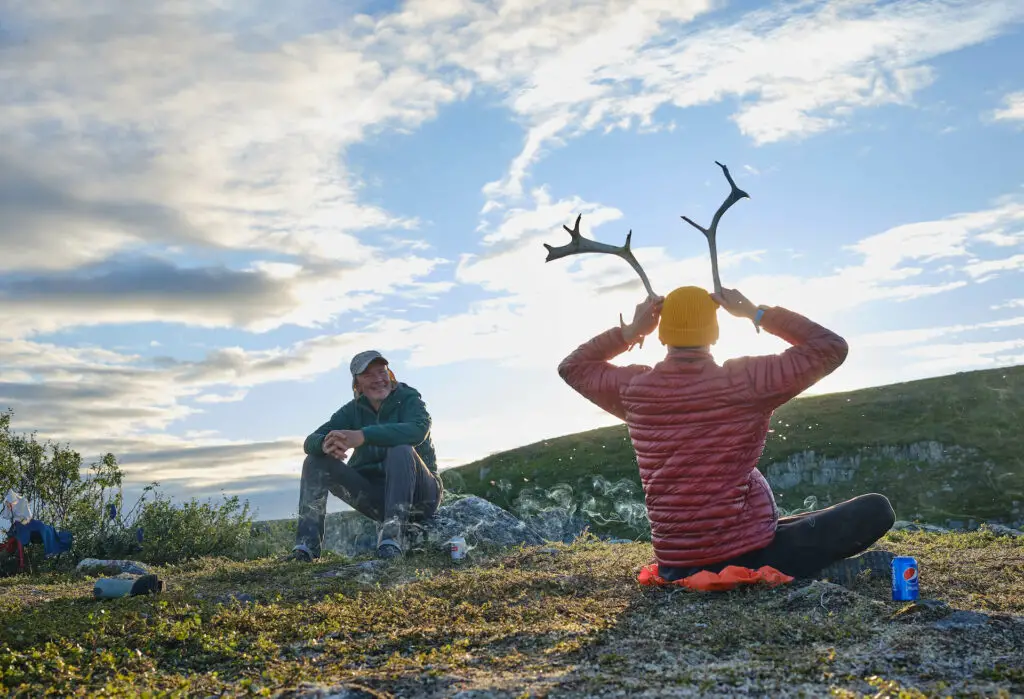 Fly fishermen in the Norwegian Tundra