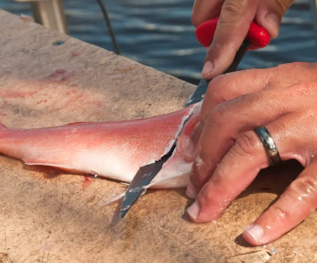 Bubba Blade Fillet Knife in Use on a Boat