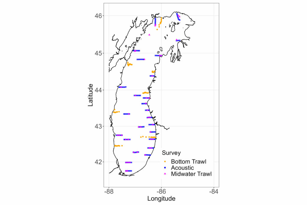 2022 Trawler Survey Map_MI DNR_Line Art