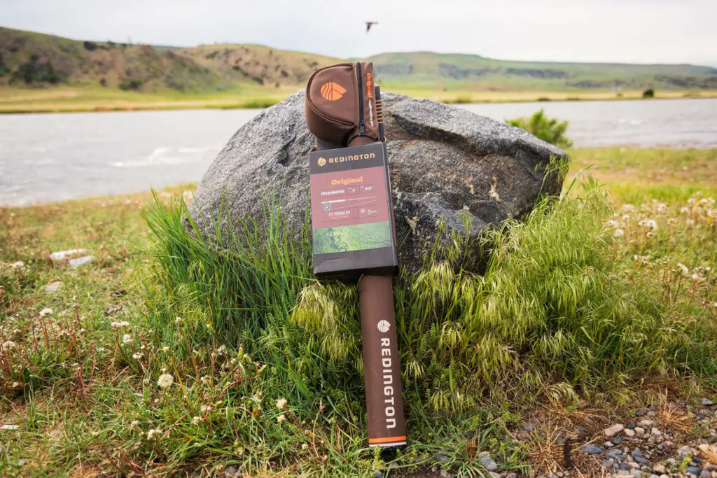 Redington Original Fly Rod Combo on a Rock by the River