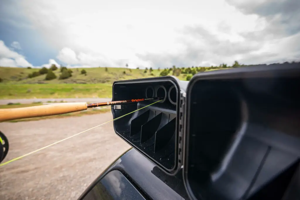 Loading the Redington Original Kit into a roof rod rack