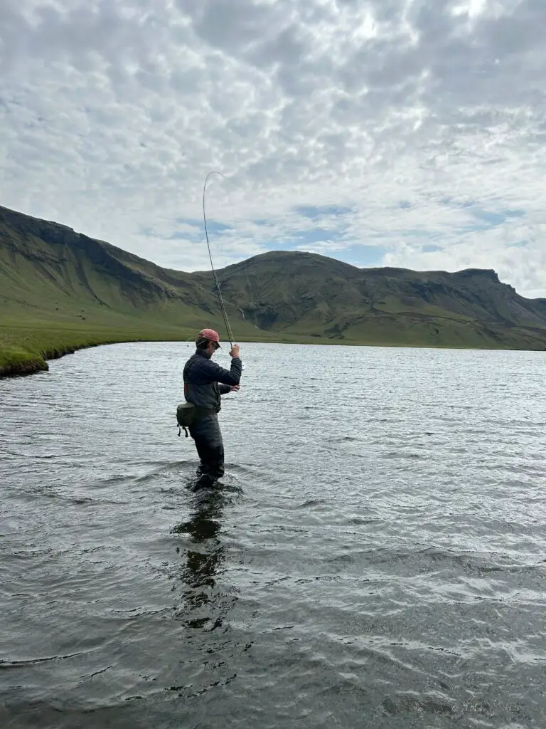 VR Fly Reel Review: Trutta Perfetta Fly Reel in action on a lake in Iceland