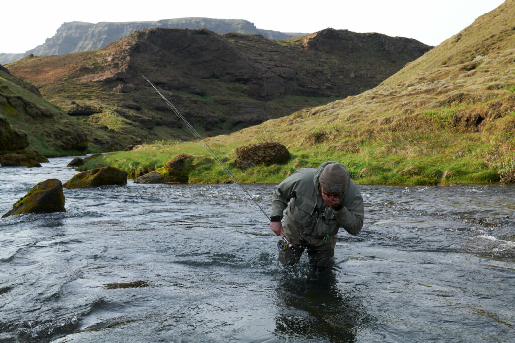 fly fisherman in a river