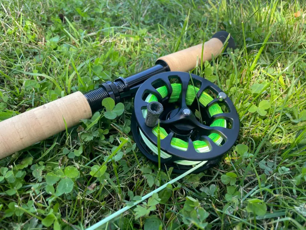 The Ross FS Evolution Fly Reel on a double handed rod