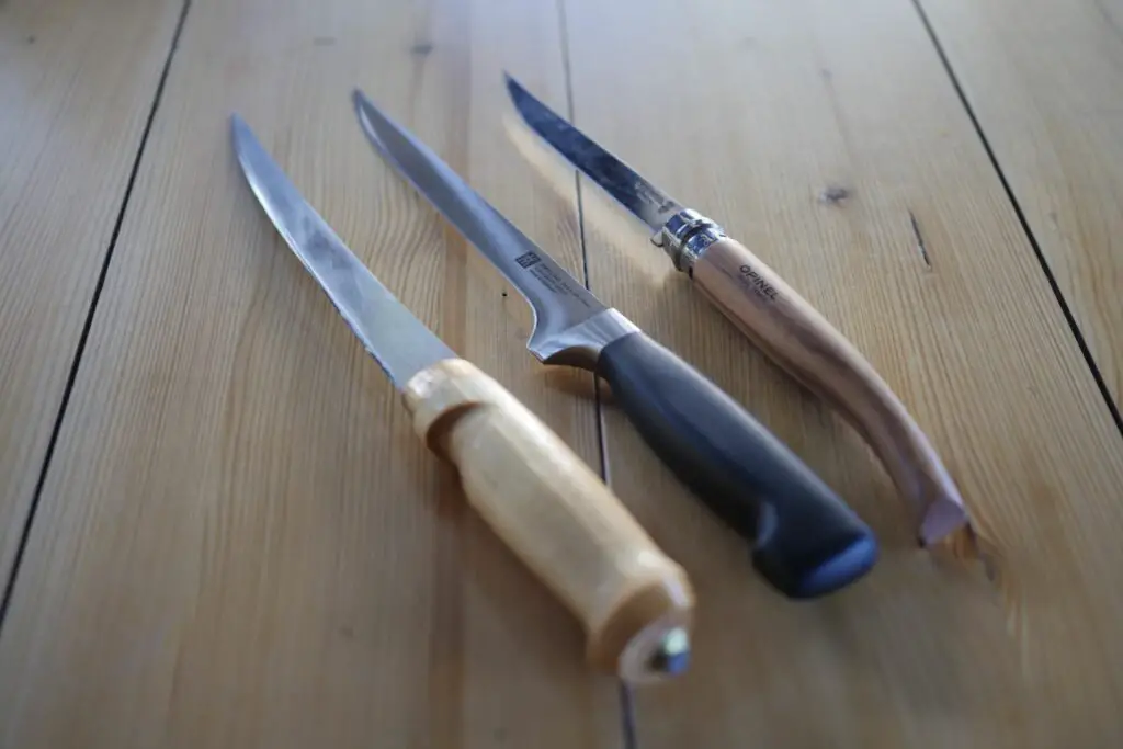 Filet Knives on a table