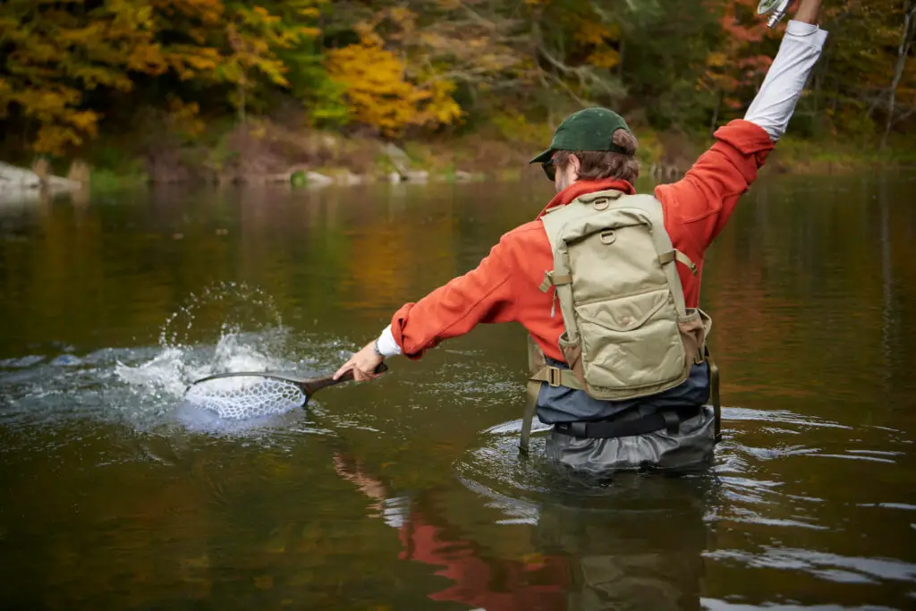 Filson Guide Vest and Fishpond Nomad Net