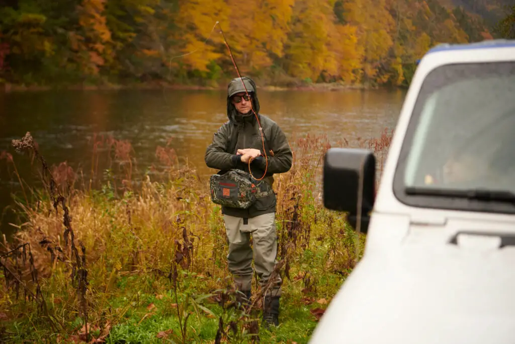 Fishpond Thunderhead Hip Bag and Filson Skagit Jacket