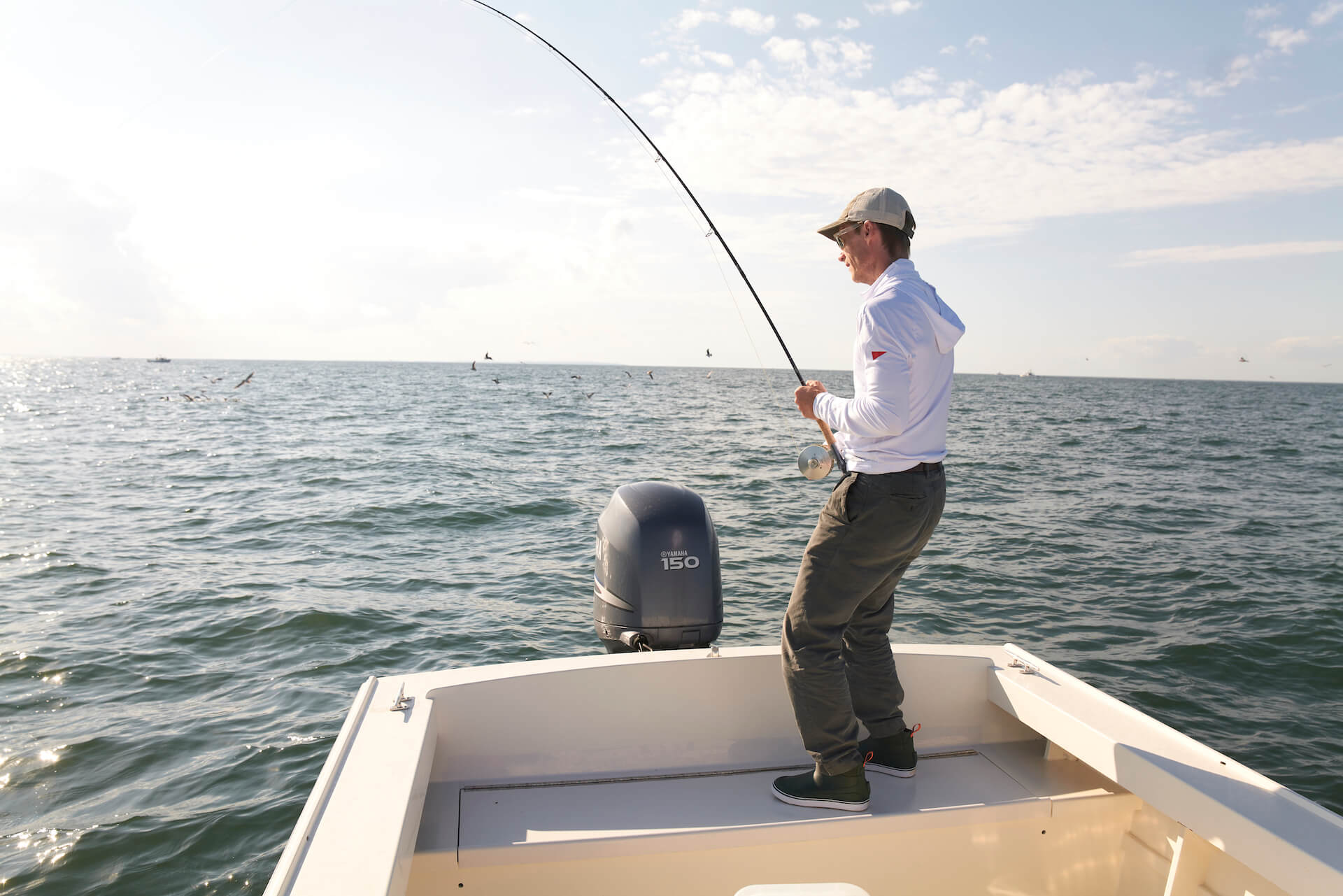 Excellent allround neck and throat protection with the Florence X Sun Pro fishing shirt. Photo: Christian Anwander.