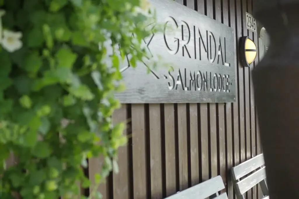 Entrance of the main building at Grindal Salmon Lodge