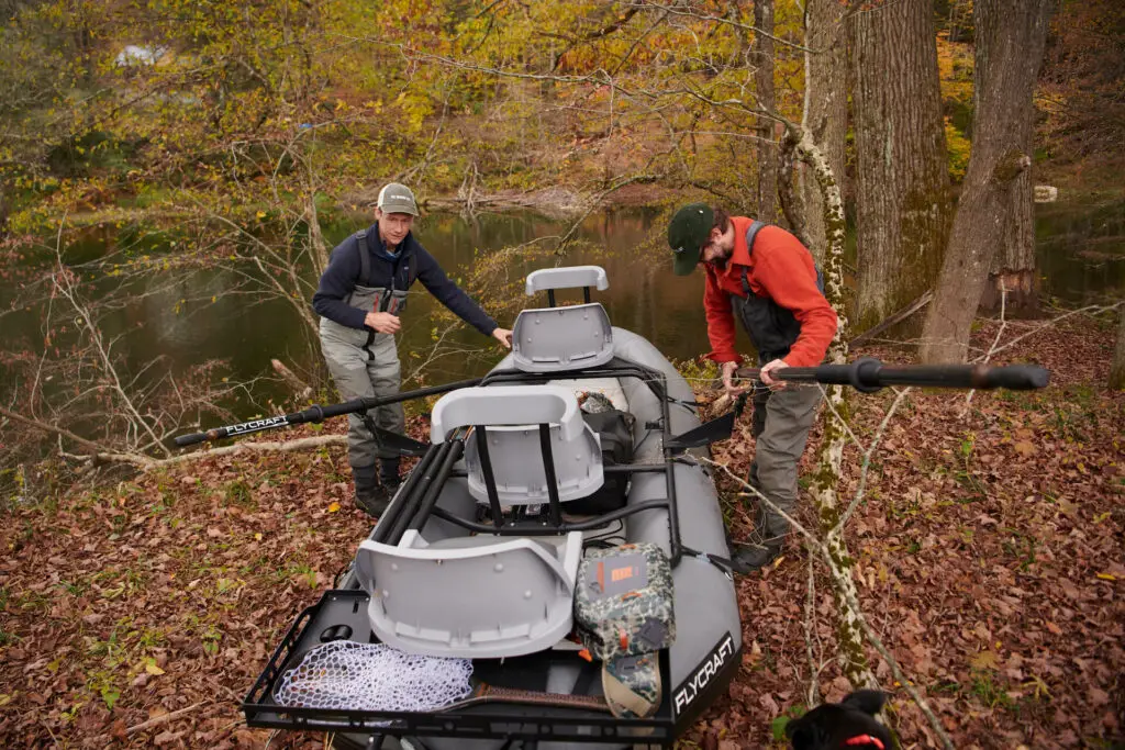 Moving fly craft to river