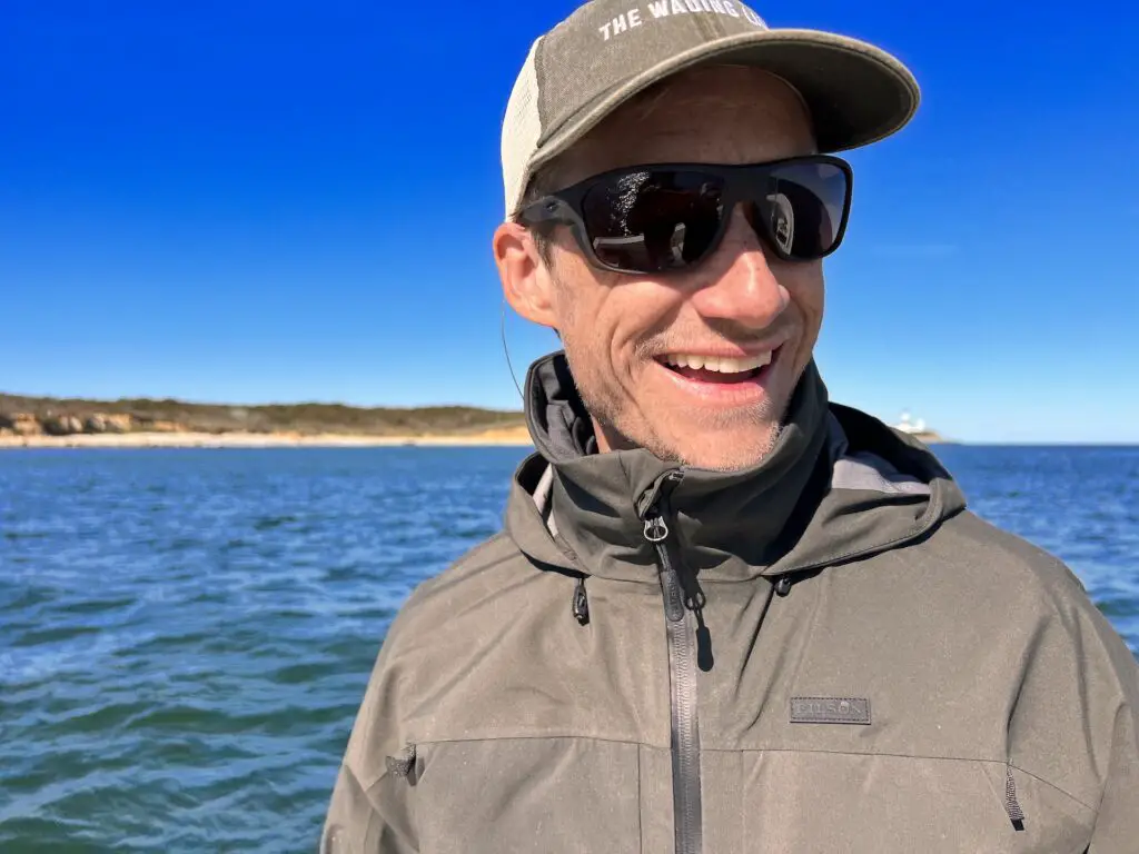 Oakley Split Shot Prizm Polarized sunglasses review: on the water while fishing for stripers and allies of Montauk, NY.