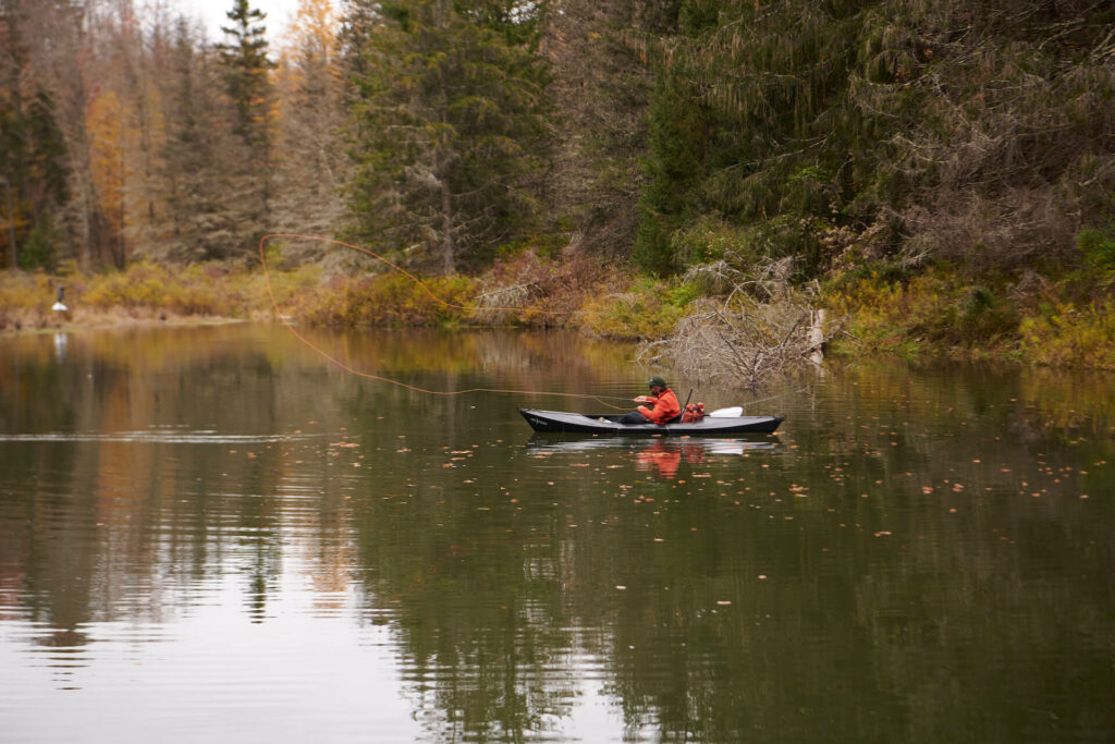 Oru Kayak Paddling on lake
