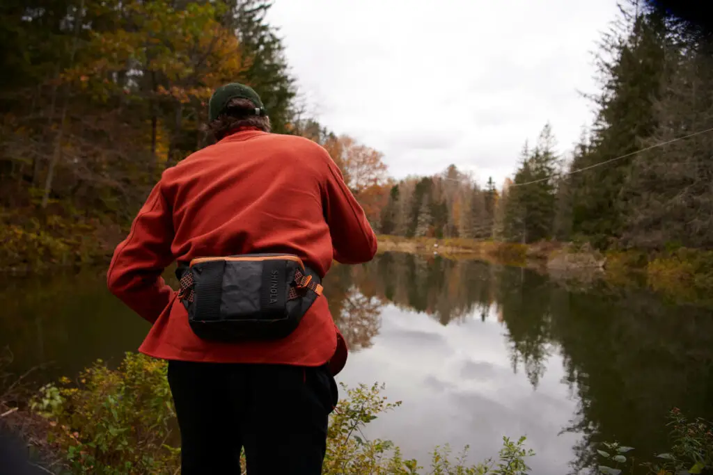 Shinola Hip Bag while casting