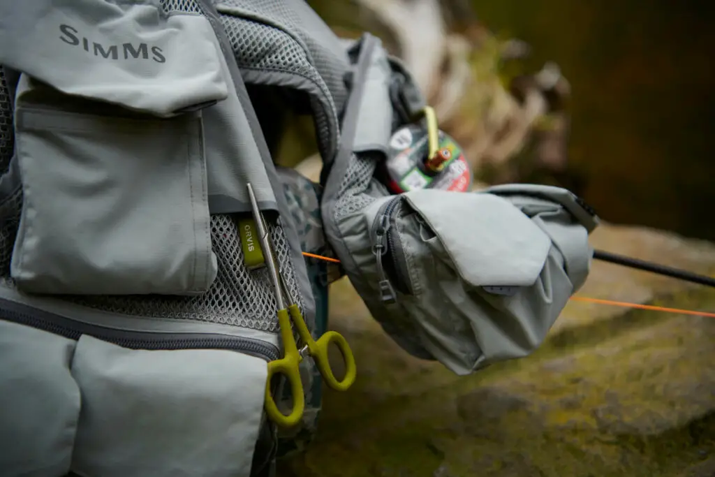 Simms Fly Fishing Vest Closeup