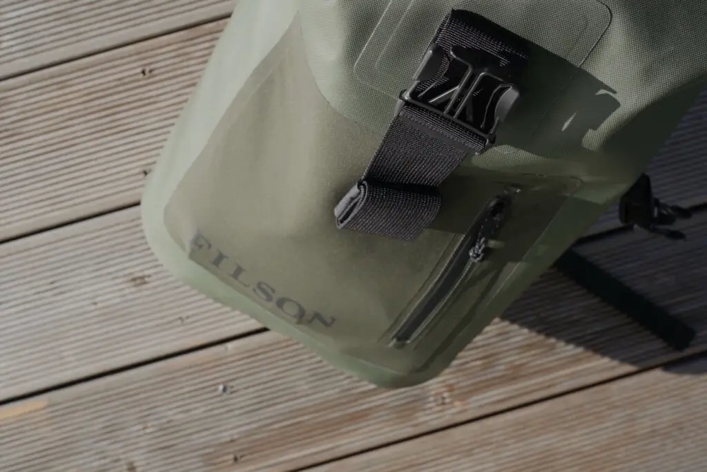 Filson Dry Backpack front pocket