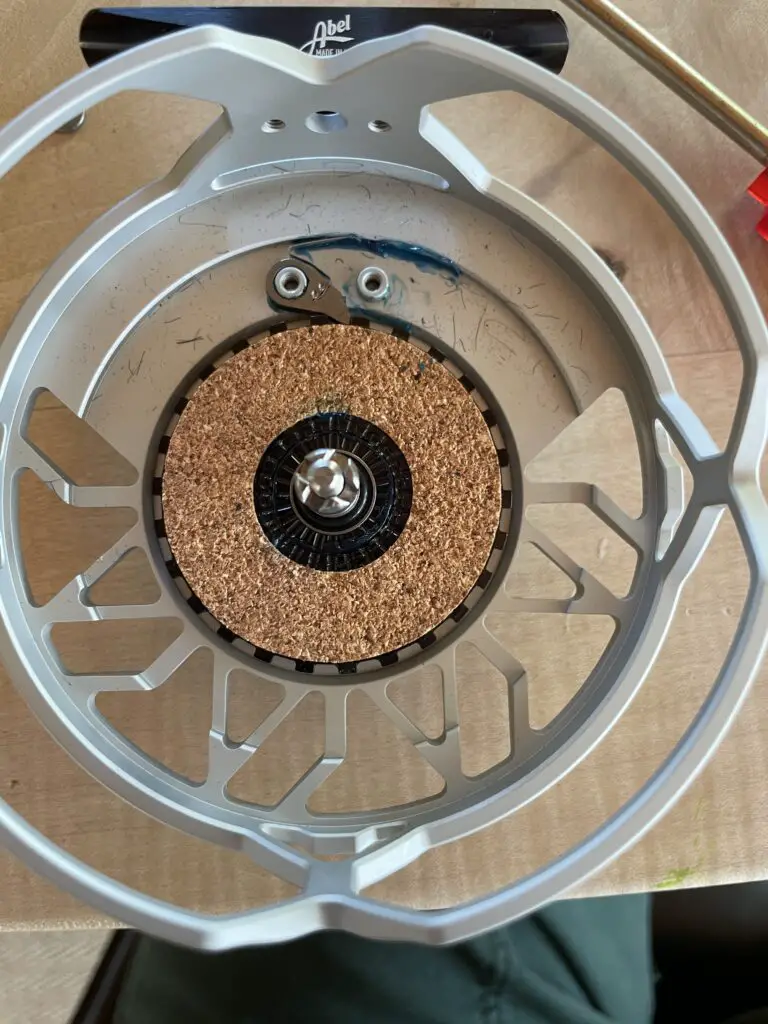 Cork drag on the Abel Rove fly reel