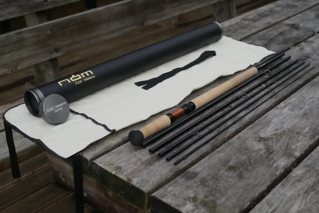 Nam Epic Waters Fly Rod on table