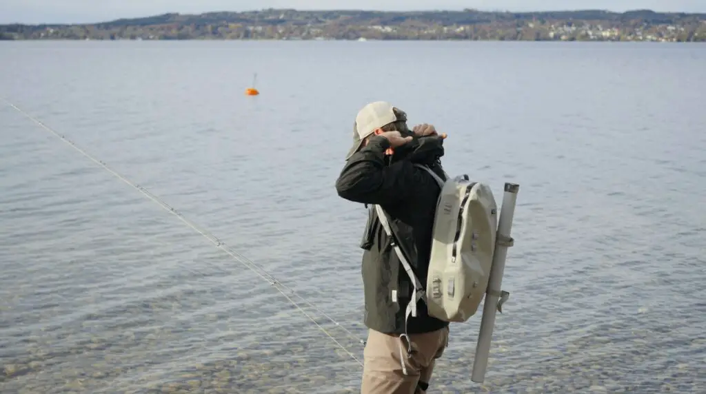 Fly fisherman wearing the Schoeffel Salar II Wading Jacket