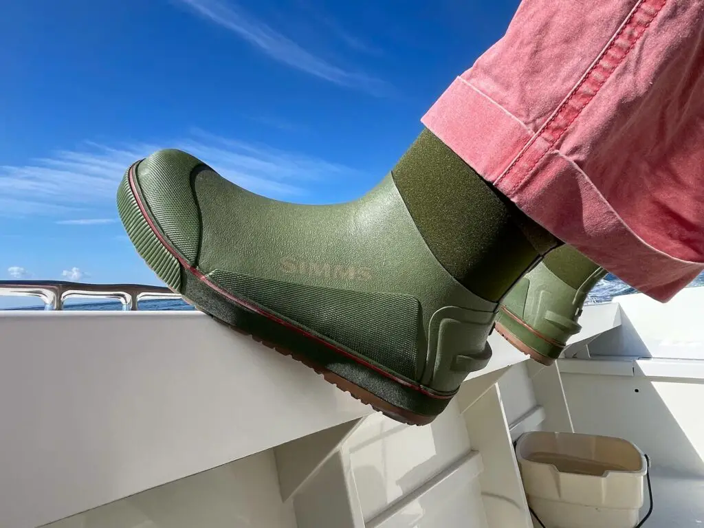 Simms Challenger Deck Boot closeup