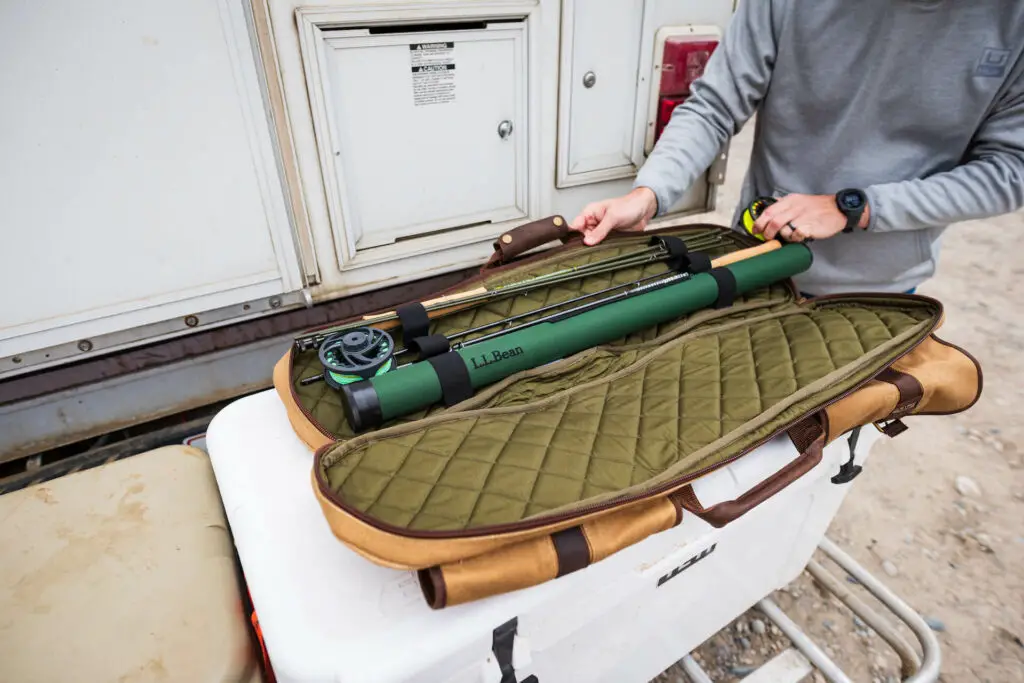 Inside of the L.L.Bean Maine Guide Rod Case. Photo: Shane Rickert