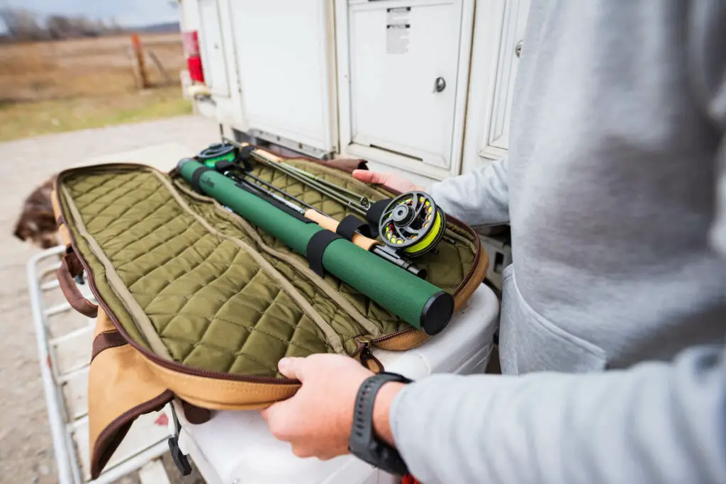 The inside of the L.L.Bean is nicely padded but not as versatile as other rod cases. 