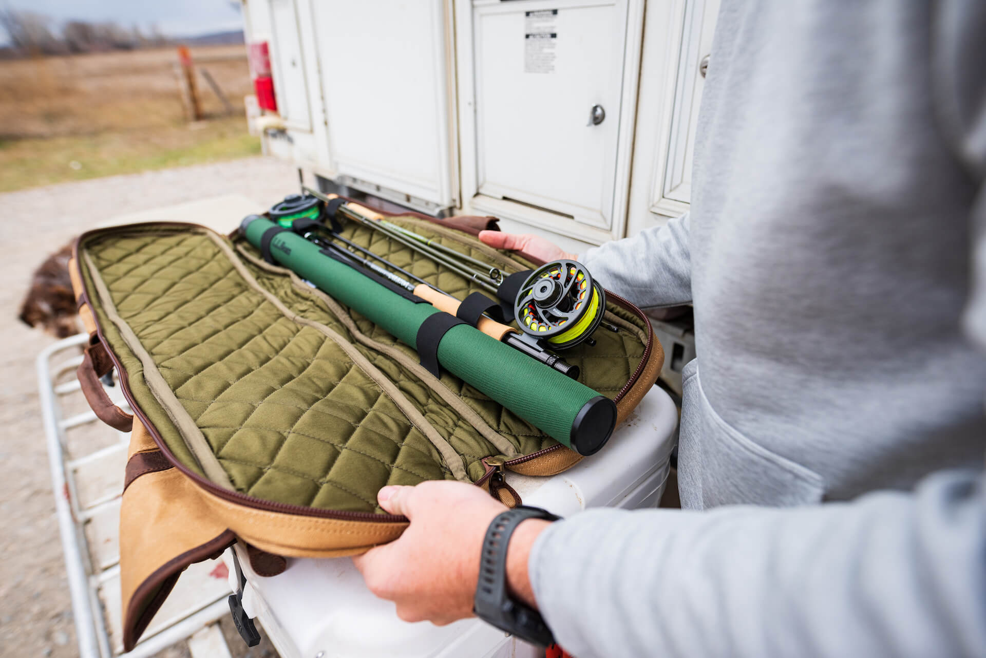 Vintage Style Protection: L.L.Bean Canvas Rod Case