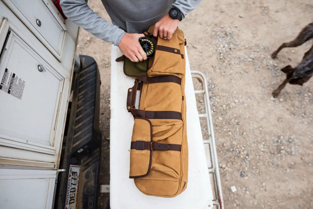 The L.L.Bean Canvas rod case is a compact option for a fly rod case