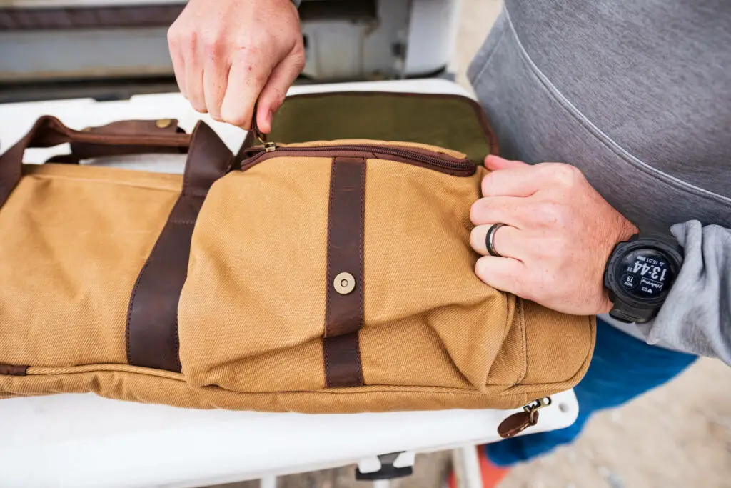 The L.L. Bean Canvas Rod Case holds everything in place but doesn't offer ultimate impact protection. 