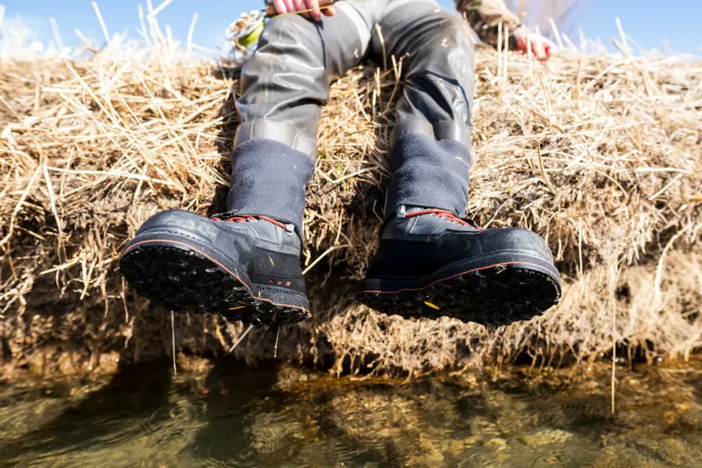 Vibram soles on the Simms G3 Guide Boots