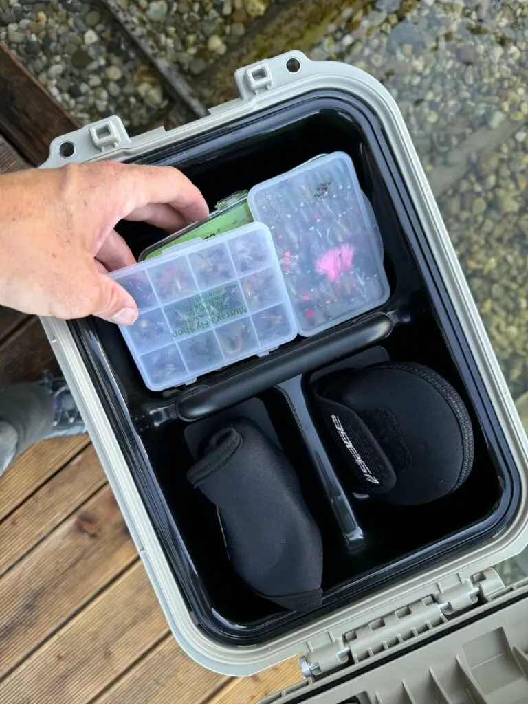 The YETI GoBox 15 features two "layers", an upper tray and space below.