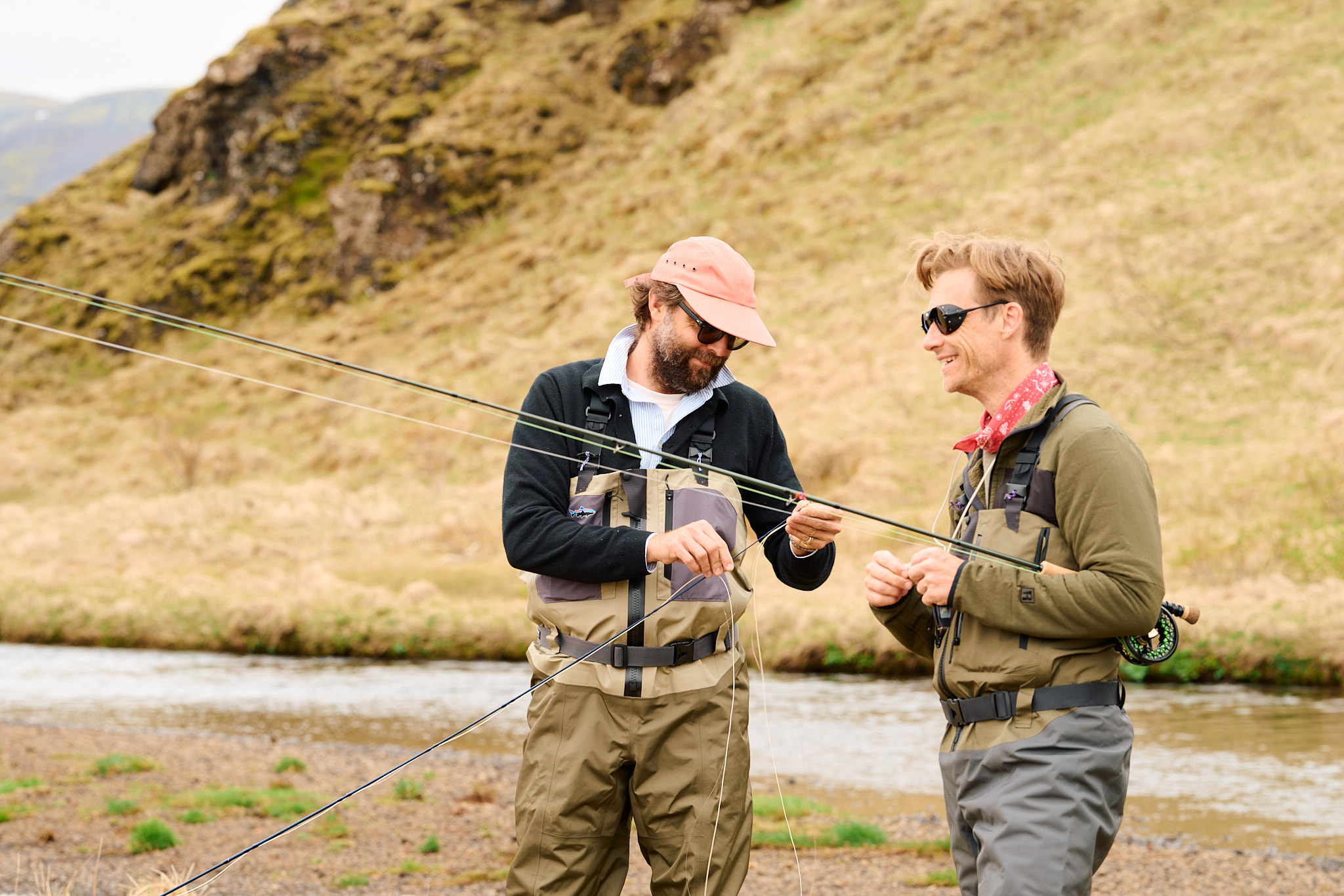 The new Patagonia Swiftcurrent Travers waders (left) and the Swiftcurrent Expedition Zip Front (right)