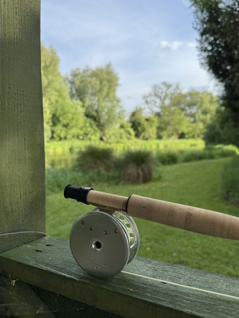 Orvis Superfine Graphite Fly Rod on porch