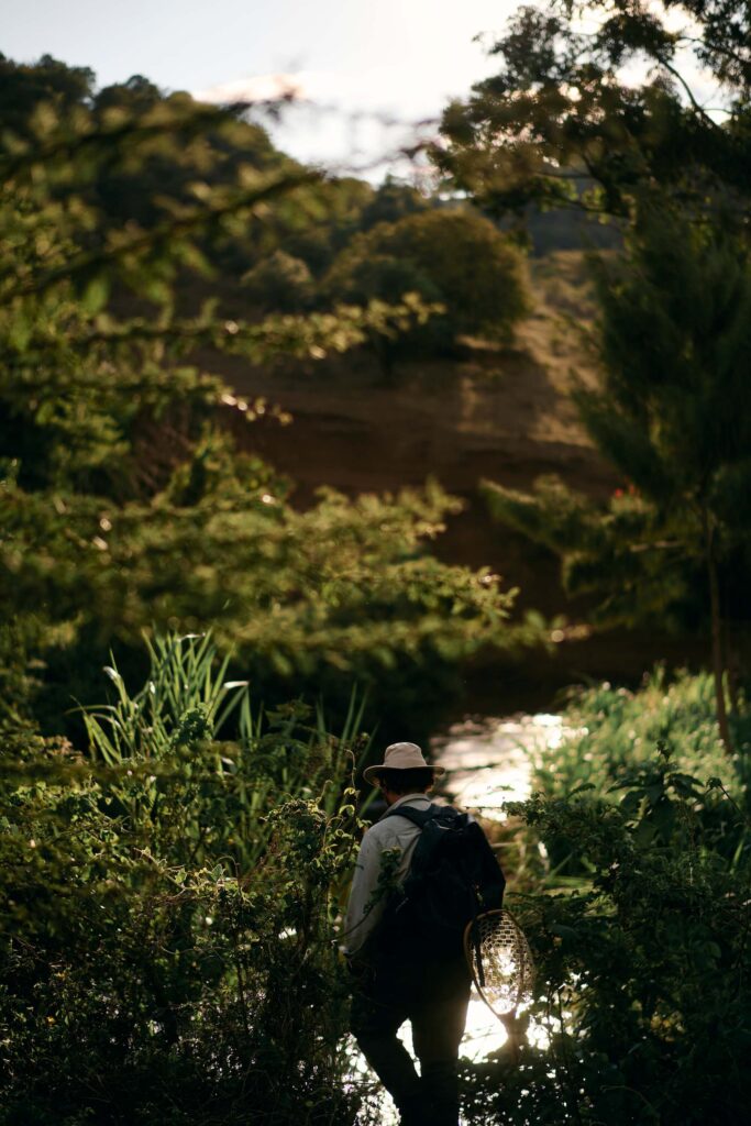 Fly fisherman in Kenya