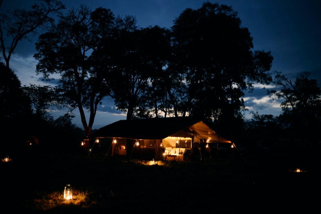 A mobile safari camp at the foothills of the Aberdares National Park, Kenya