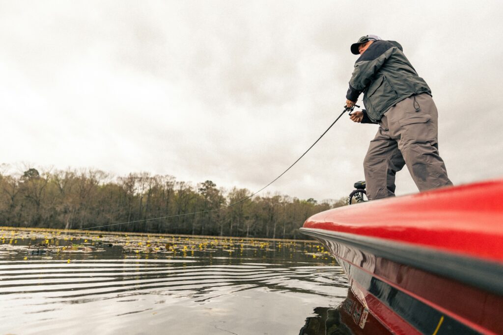 Bass fishing in fall